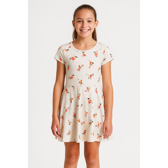 Cat & Jack Girls Unicorn Print Skater Dress - Size XL (14-16), Short Sleeve - Picture 1 of 8